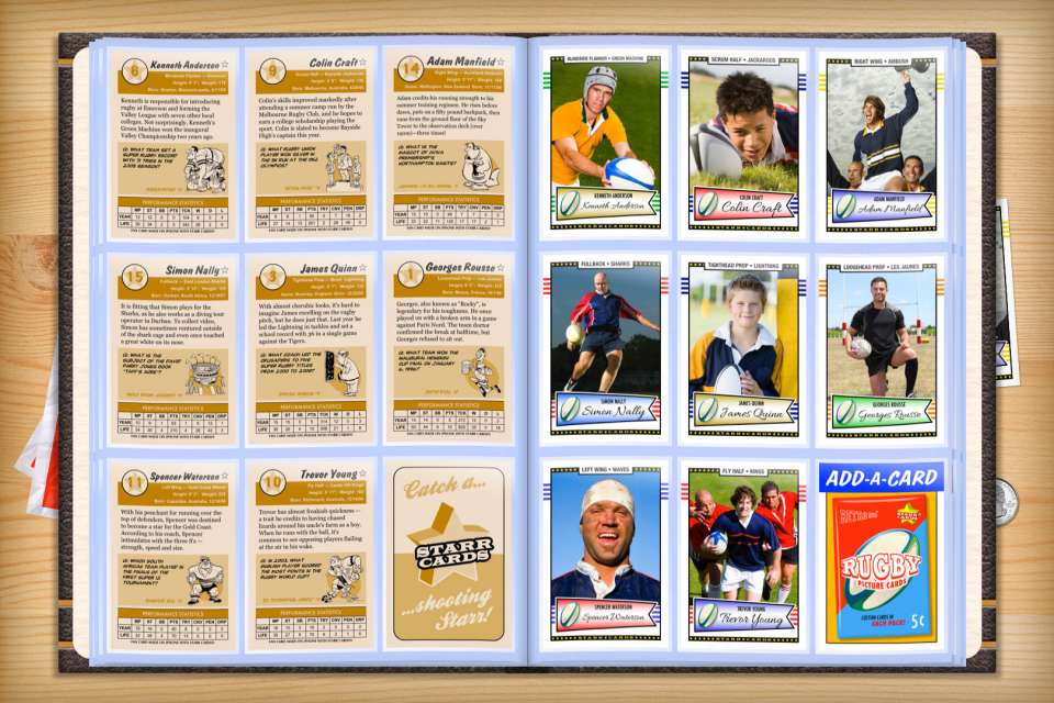 Make your own custom rugby cards with Starr Cards.