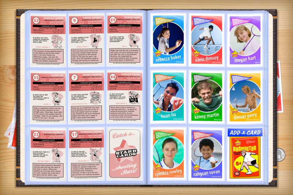 Make your own custom badminton cards with Starr Cards.