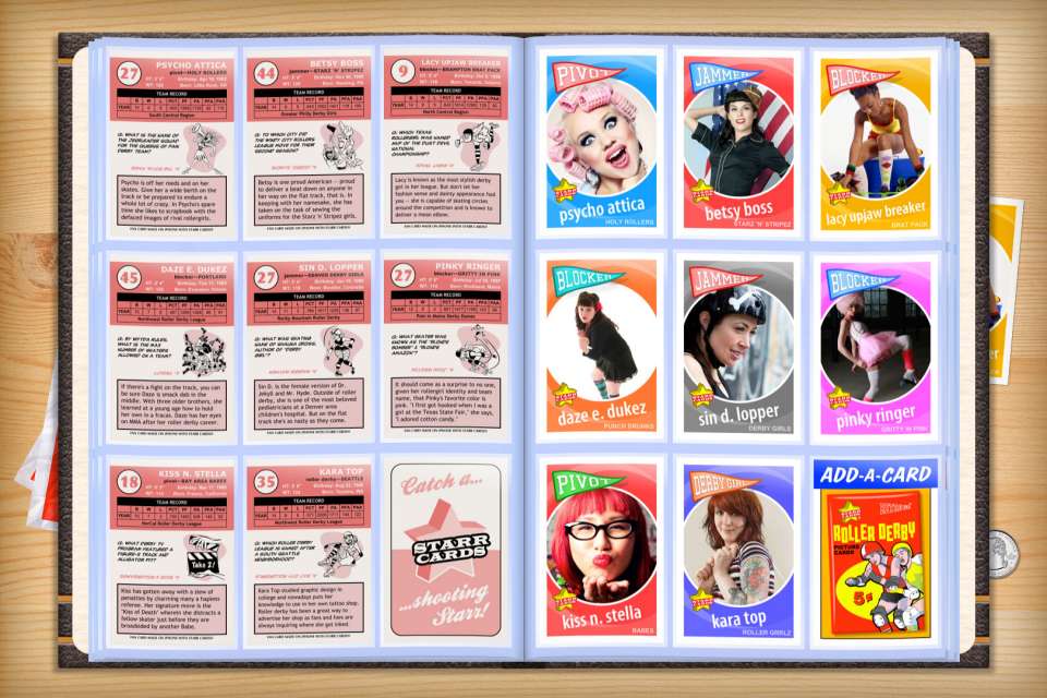 Make your own custom roller derby cards with Starr Cards.