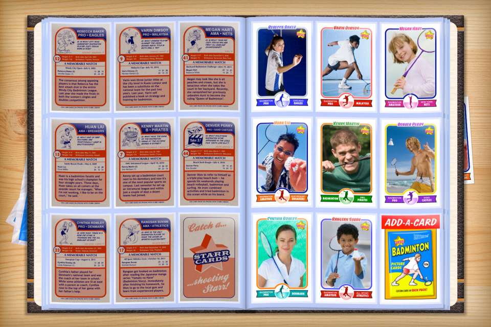 Make your own custom badminton cards with Starr Cards.