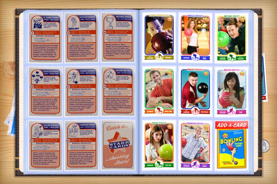 Make your own custom bowling cards with Starr Cards.