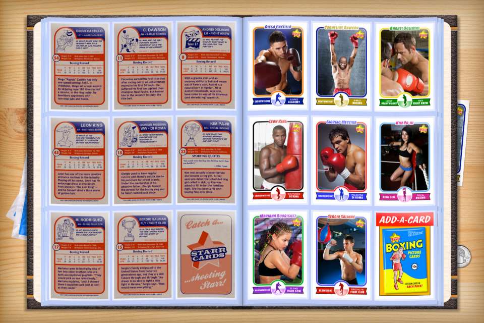 Make your own custom boxing cards with Starr Cards.