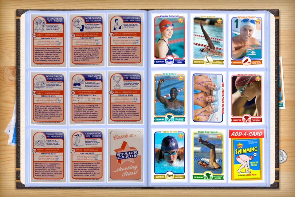 Make your own custom swimming cards with Starr Cards.