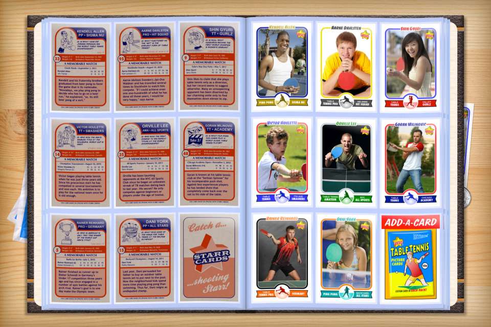 Make your own custom table tennis cards with Starr Cards.