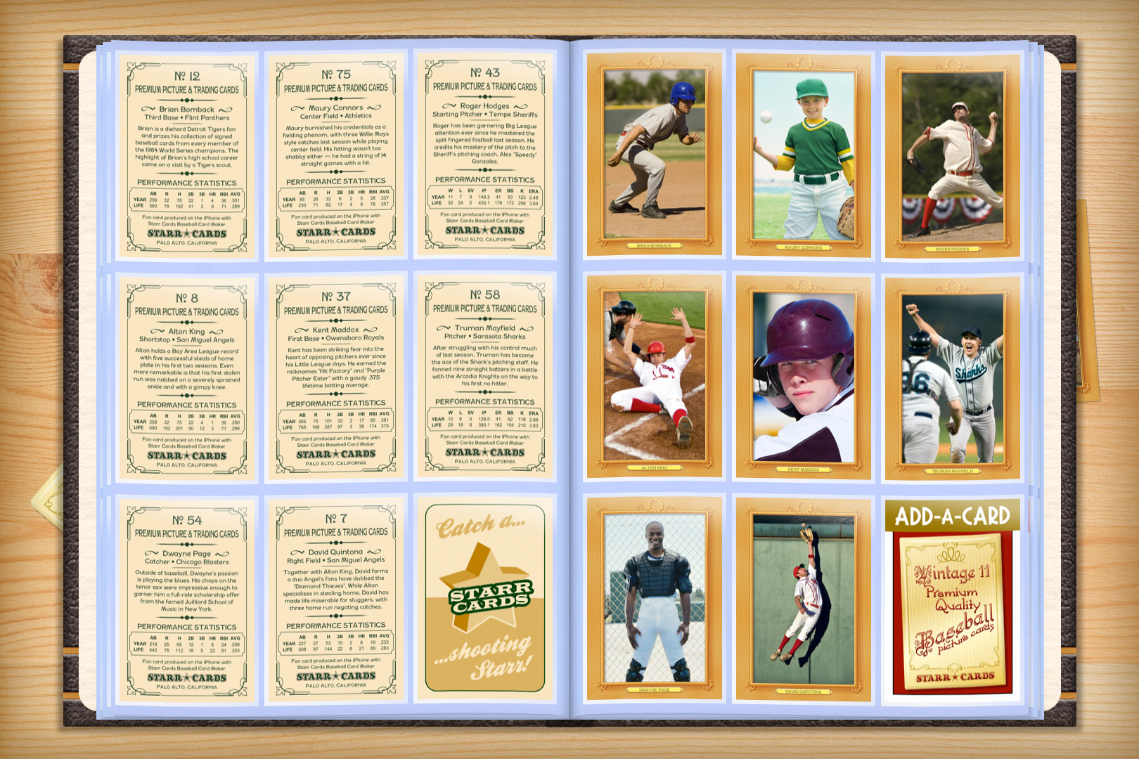 Custom Baseball Cards - Vintage 22™ Series Starr Cards For Superhero Trading Card Template