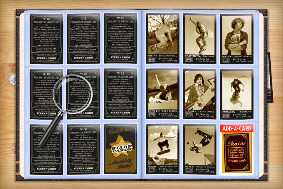 Make your own custom skateboarding cards with Starr Cards.
