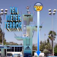 Amateur divers try the ten meter tower in Mission Viejo, California