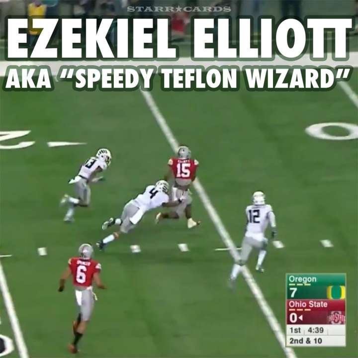 Buckeyes Ezekiel Elliott AKA "Speedy Teflon Wizard"