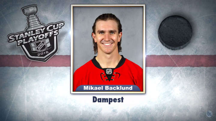 Calgary Flames center Mikael Backlund on "Tonight Show Superlatives" read by Jimmy Fallon