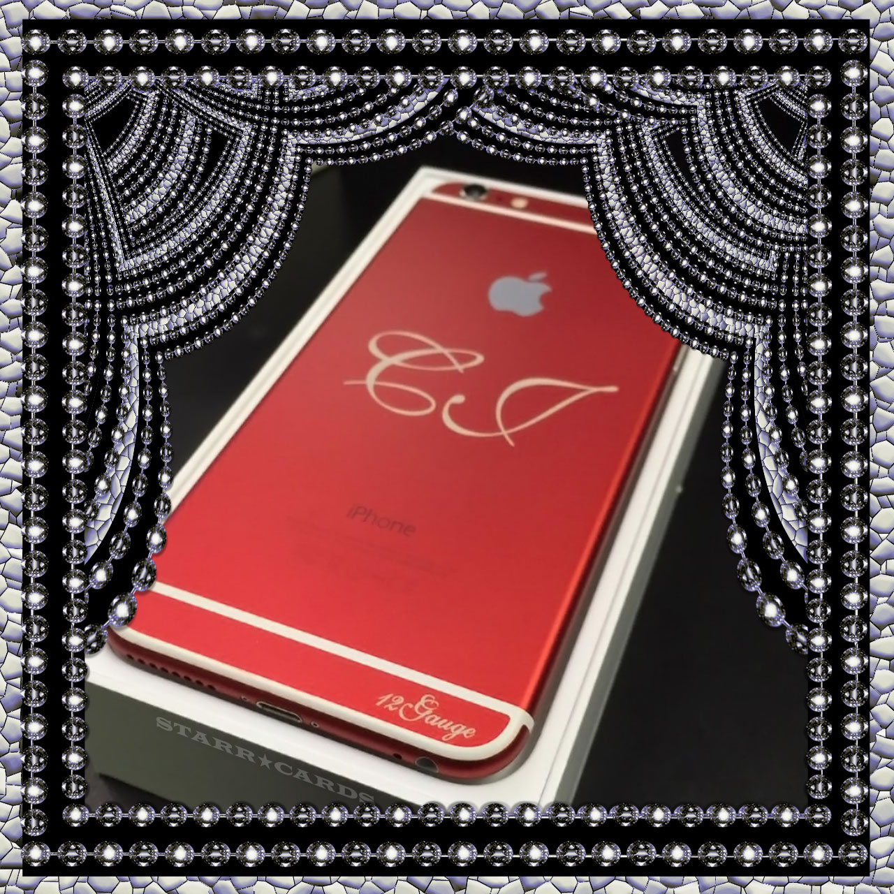 Cardale Jones custom iPhone with Ohio State colors