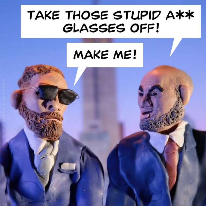 Conor McGregor and Eddie Alvarez snipe at each other in AZXD claymation