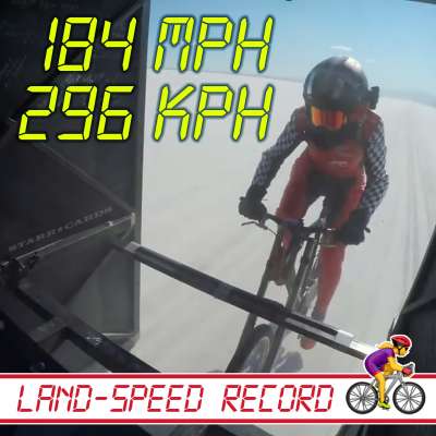 Denise Mueller-Korenek sets bicycle land-speed record at 184 mph