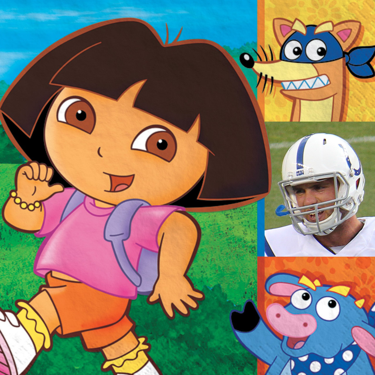 Dora The Explorer and Andrew Luck