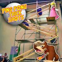 Dude Perfect's 'Ping Pong Trick Shots' with Donkey Kong and Princess Peach
