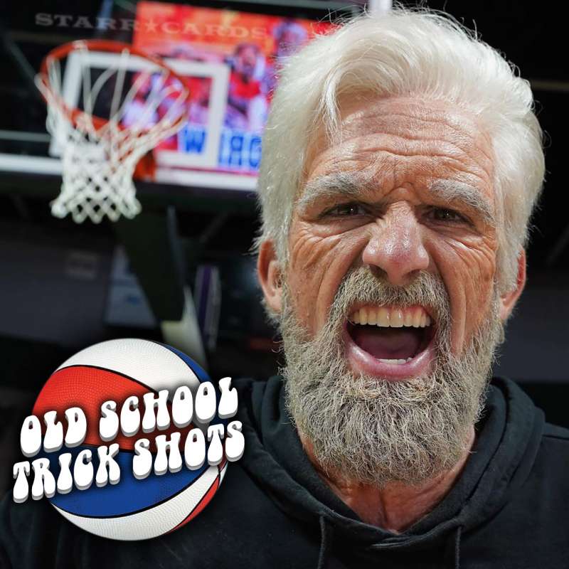 Dude Perfect's Tyler Toney gets old-man treatment for Old School Trick Shots video