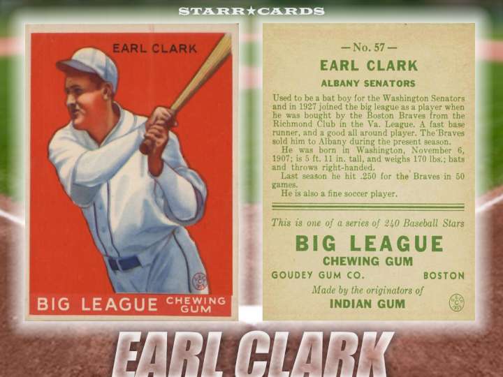 Earl Clark Albany Senators baseball card