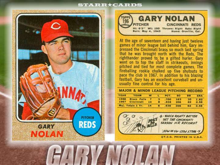 Gary Nolan Cincinnati Reds baseball card