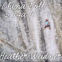 Heather Weidner first woman to ascend 5.14a-R graded China Doll in Colorado