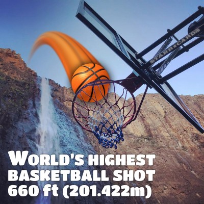 How Ridiculous nails the world's highest basketball shot at 660 ft (201.422m)