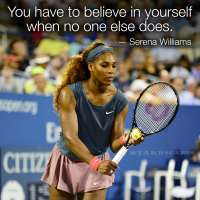 Inspirational quote from Serena Williams
