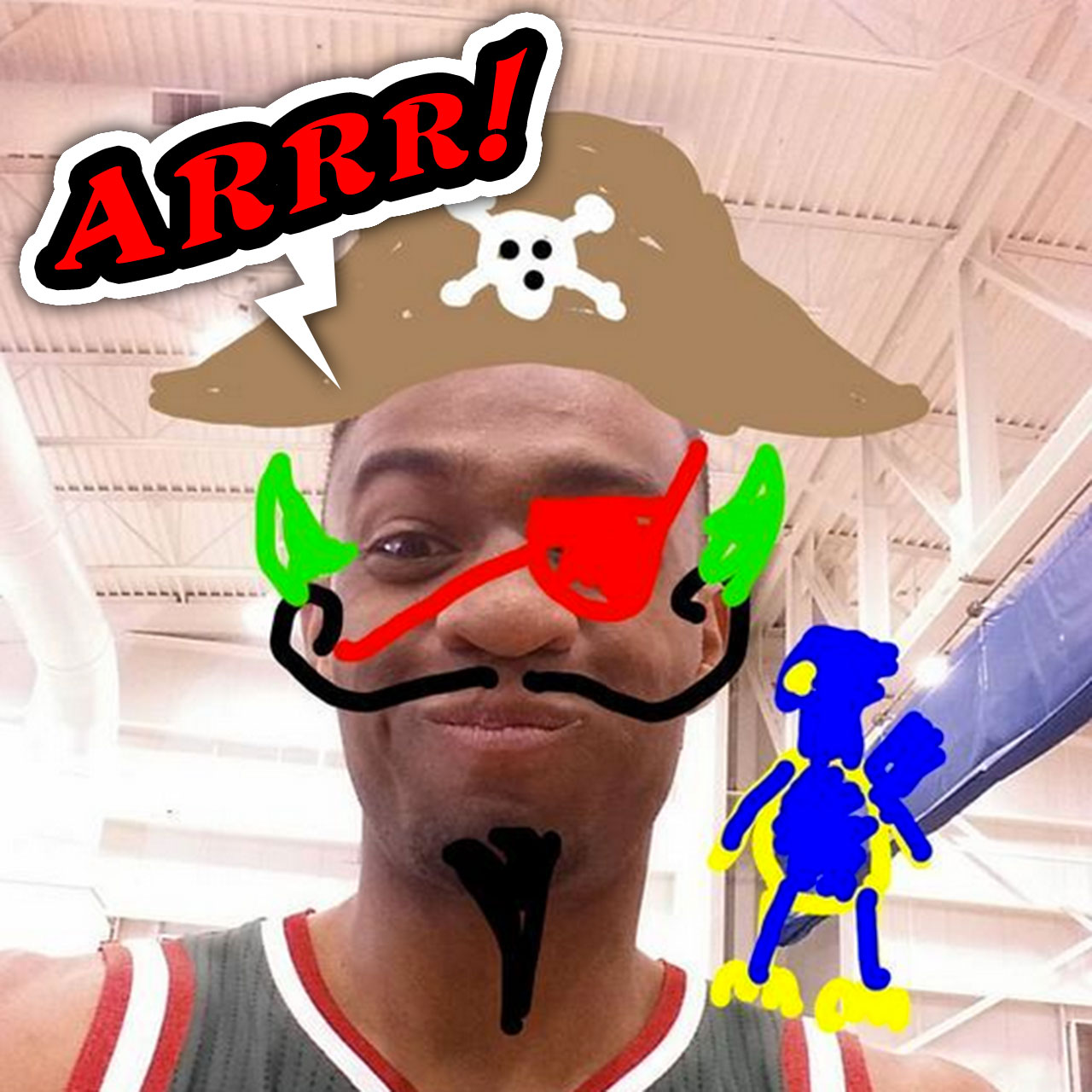 Bucks rookie Jabari Parker as a Snapchat pirate