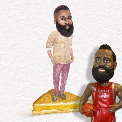 James Harden on grilled cheese sandwich