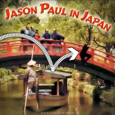 Jason Paul jumps off bridge to evade Samurai at Japan's Edo Wonderland