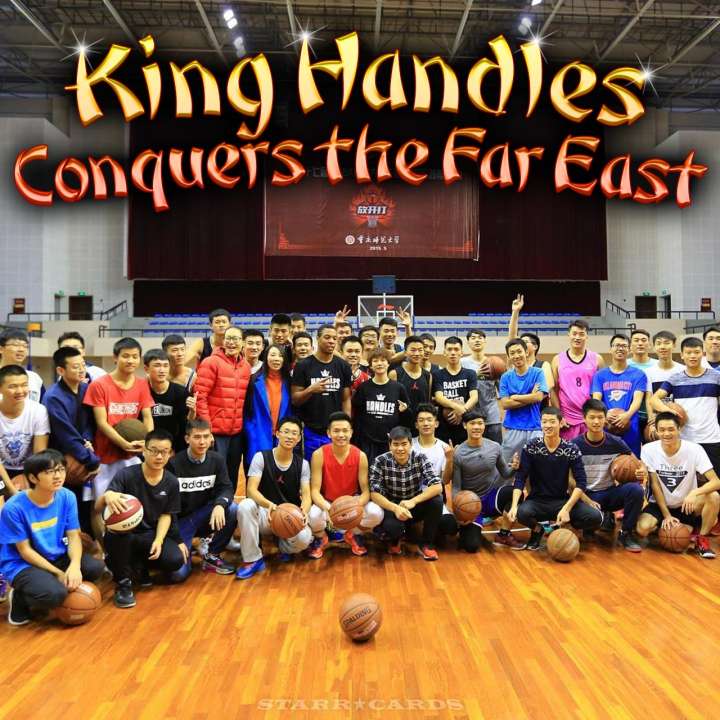 Joey Haywood aka "King Handles" teaches skills at basketball clinics in Japan and China