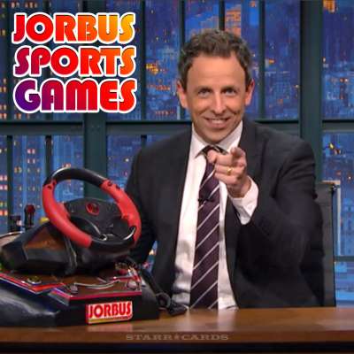 Jorbus video game system sports titles featured on 'Late Night with Seth Meyers'