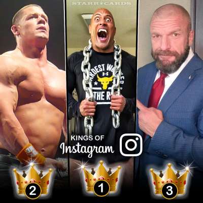 Kings of Instagram: Among pro wrestlers The Rock, John Cena and Triple H reign supreme