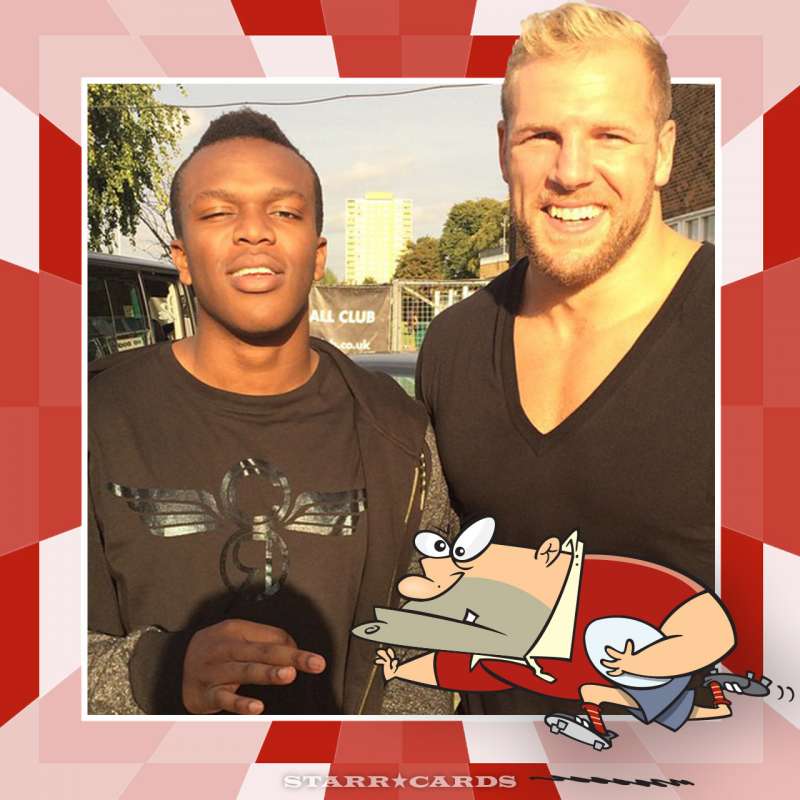 KSI gets trained in rugby by London Wasps flanker James Haskell