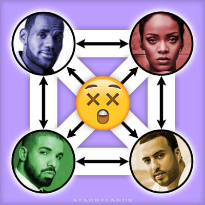 LeBron James, Rihanna, Drake and French Montana form freaky foursome