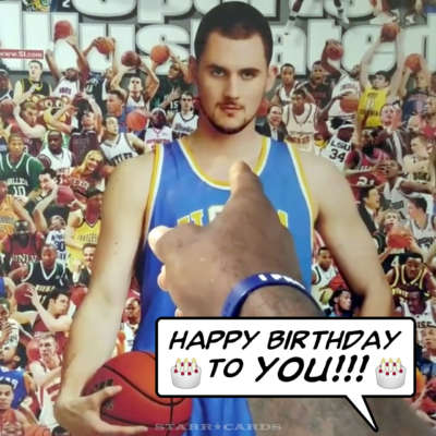 LeBron James sings "Happy Birthday" to Kevin Love