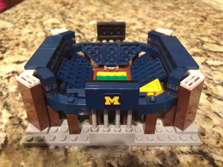 Lego model of Michigan Wolverines' Michigan Stadium otherwise known as The Big House