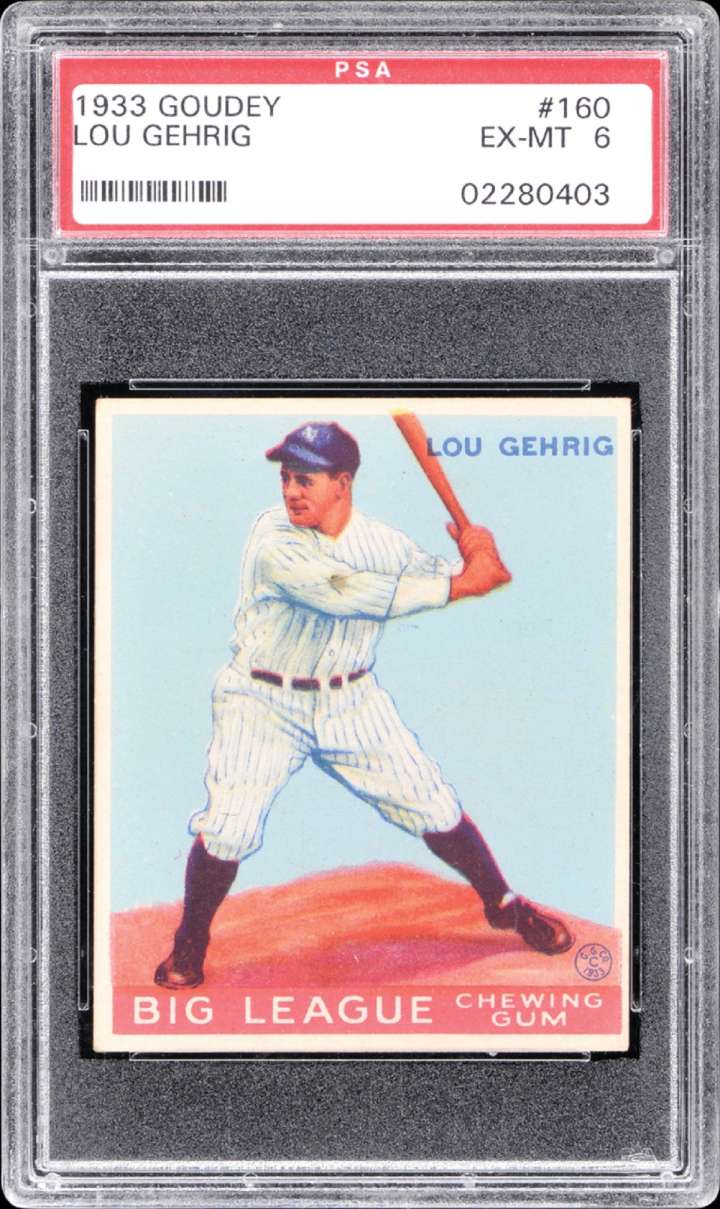 Lou Gehrig, 1933 Goudey baseball card