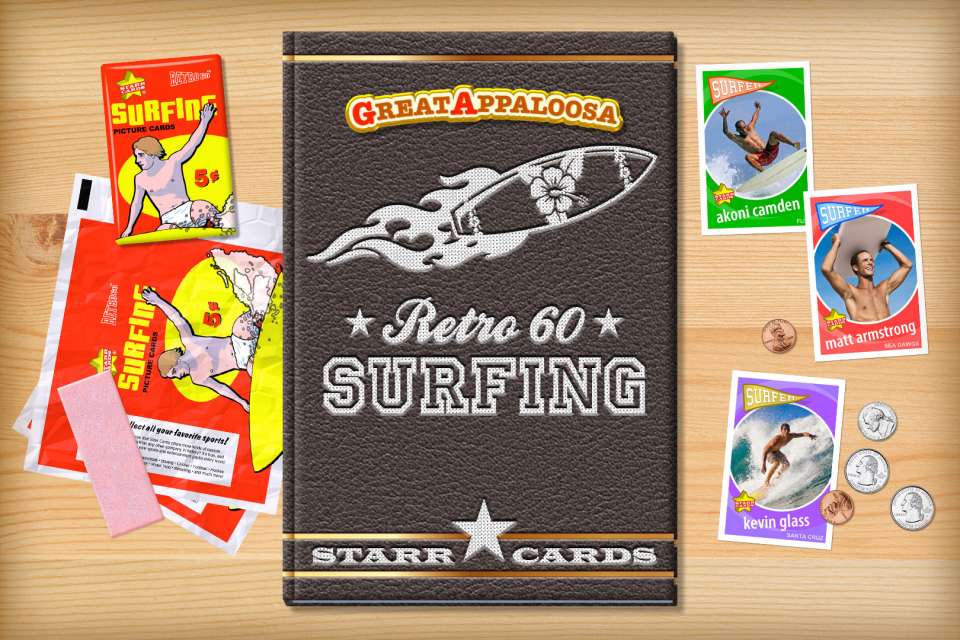 Make your own retro surfing card with Starr Cards.