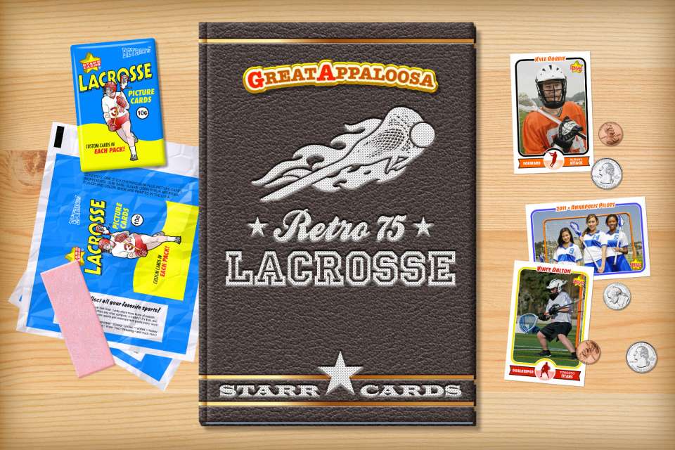 Make your own retro lacrosse card with Starr Cards.