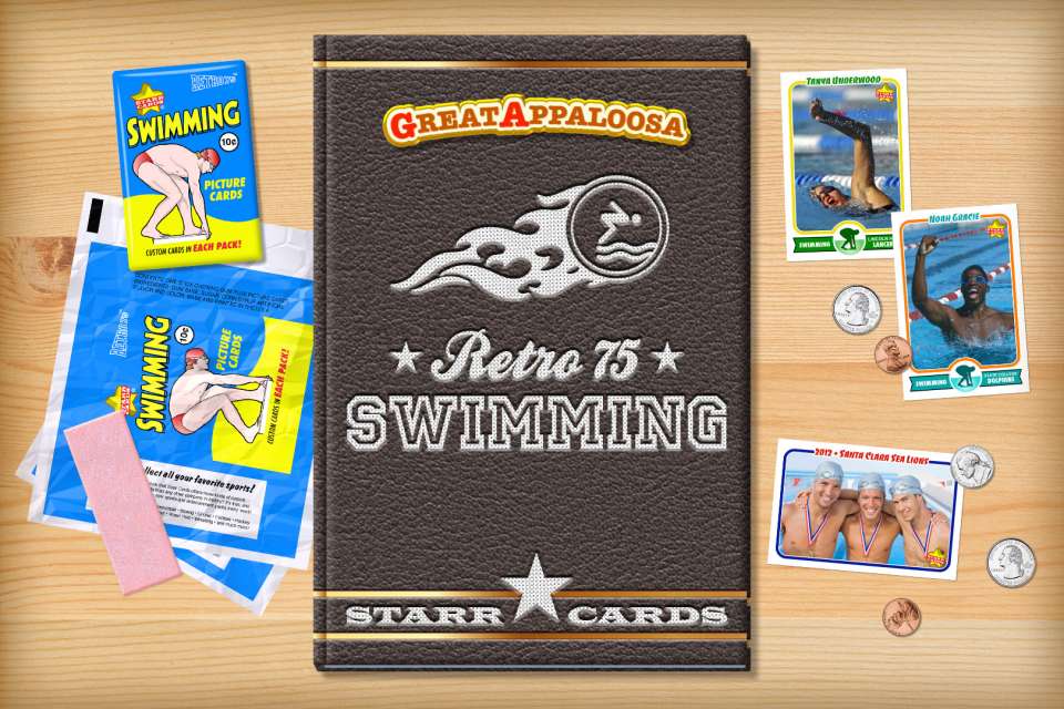 Make your own retro swimming card with Starr Cards.