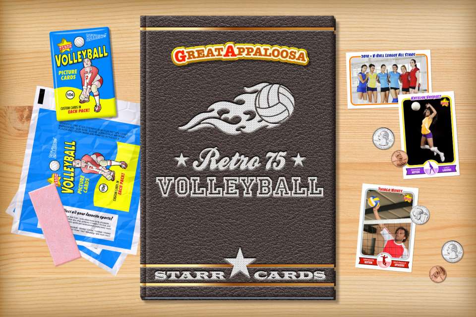Make your own retro volleyball card with Starr Cards.