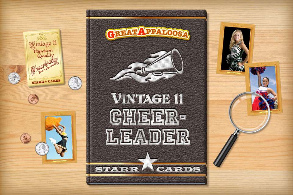 Make your own vintage cheerleader card with Starr Cards.