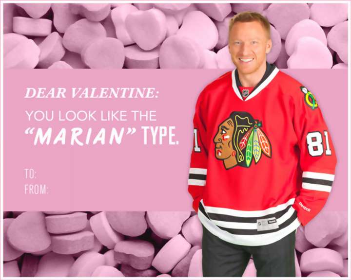 Marian Hossa Valentine's Day card