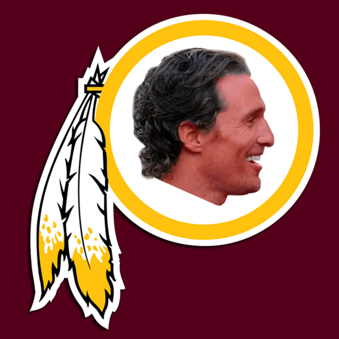 Matthew McConaughey as new Redskins logo