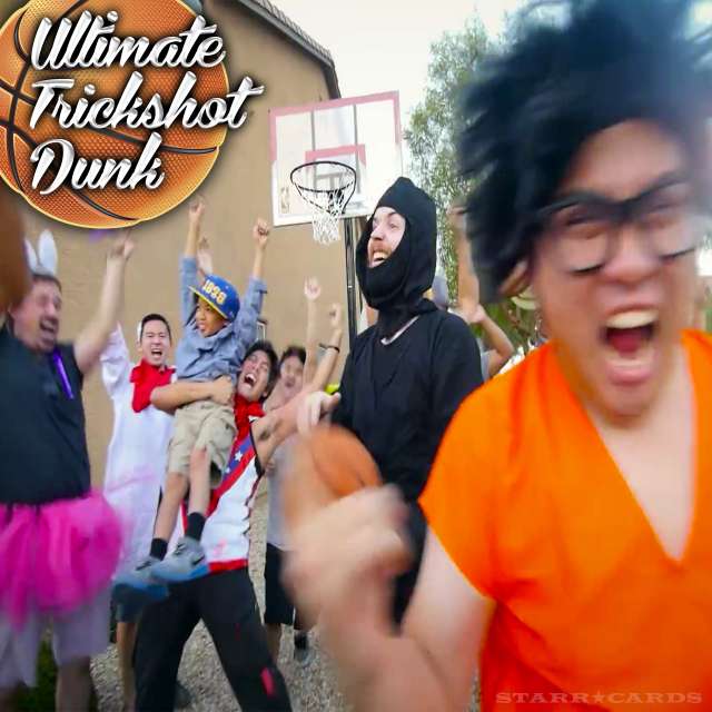 NigaHiga (aka Ryan Higa) puts together the ultimate trickshot dunk