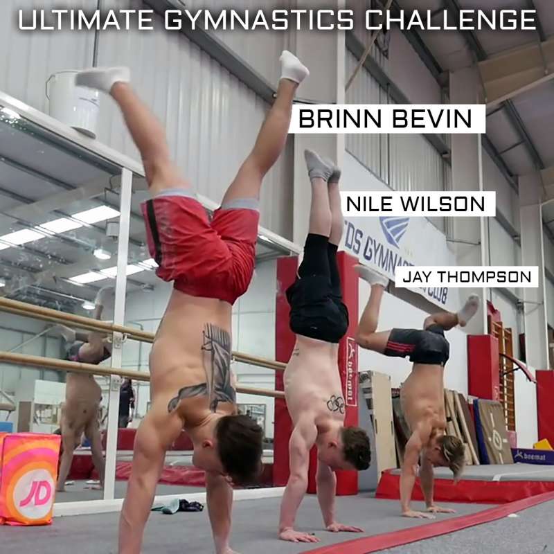 Nile Wilson hosts gymnastics challenge with Jay Thompson, Brinn Bevan