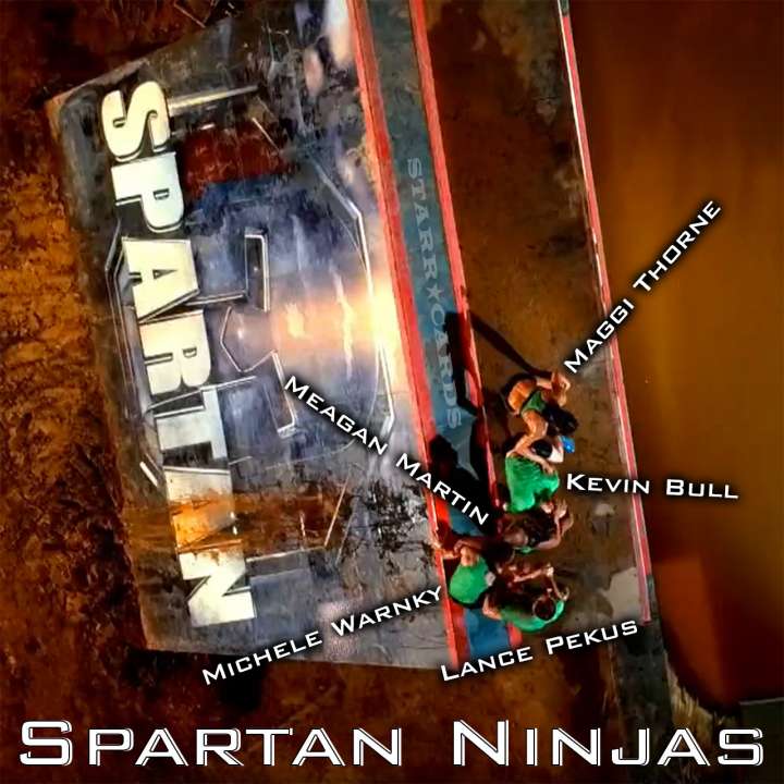 Ninja warriors Meagan Martin, Michelle Warnky, Maggi Thorne, Kevin Bull and Lance Pekus compete on 'Spartan'