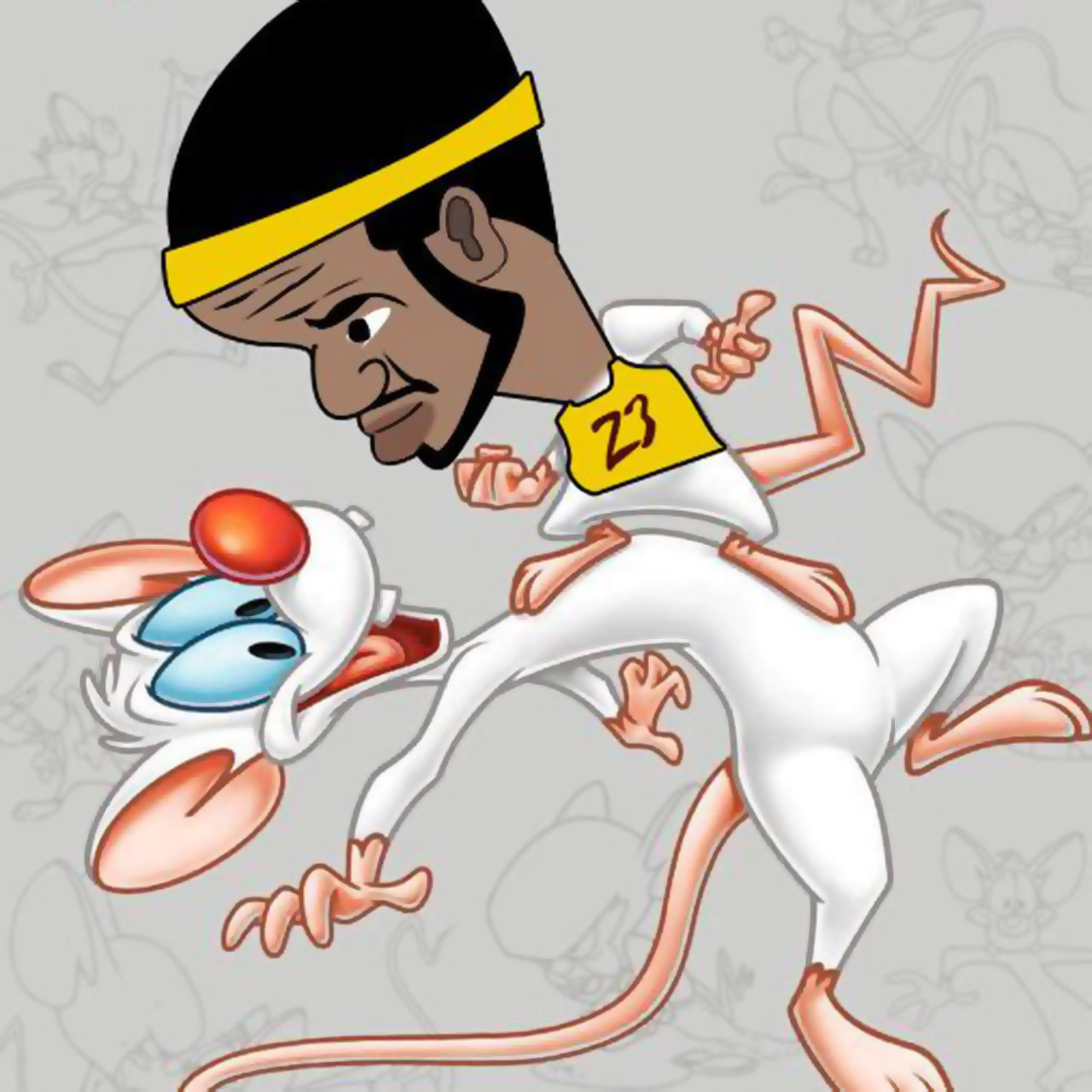 "Pinky and the Brain" becomes "Pinky and the 'Bron"