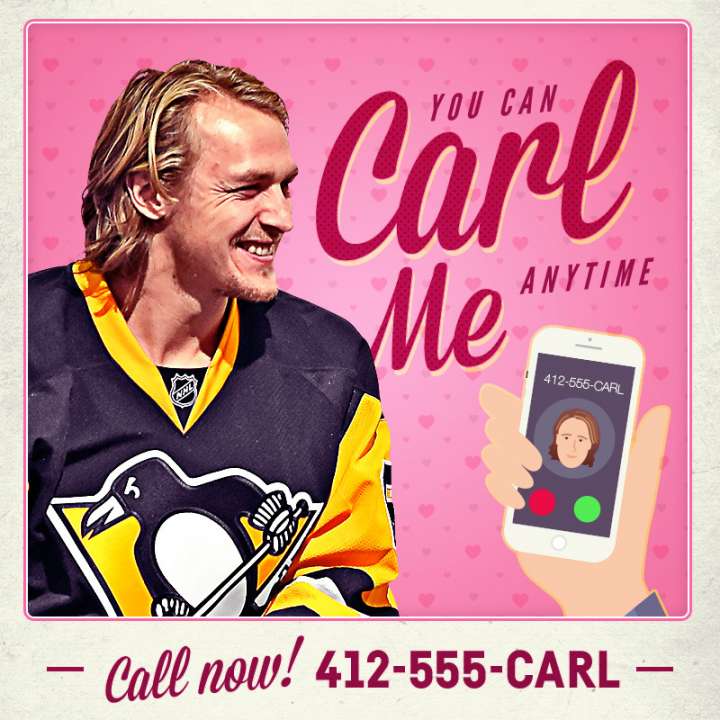 Pittsburgh Penguins Valentine from Carl Hagelin