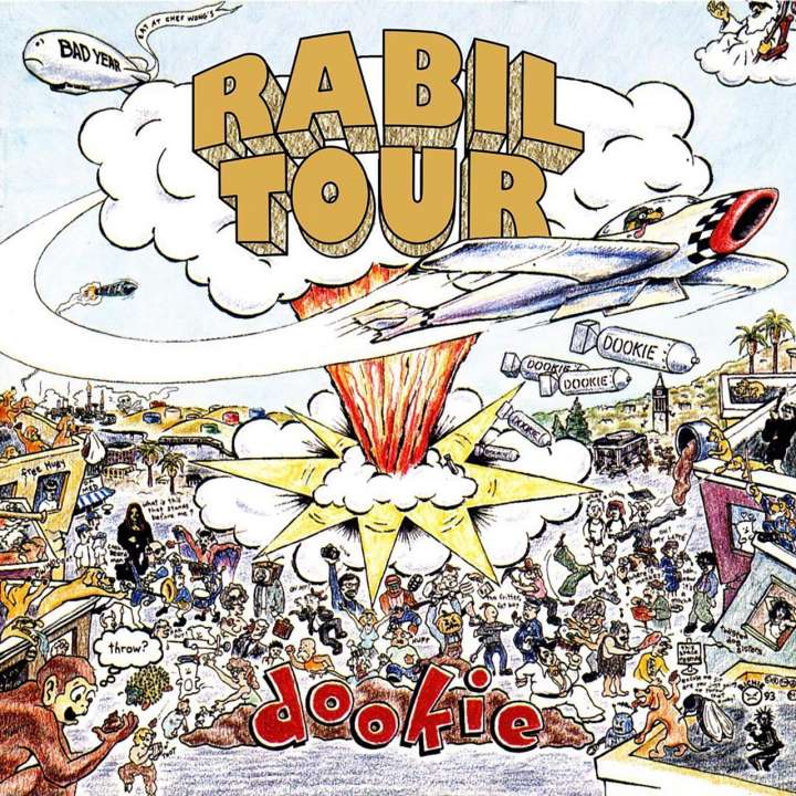 Rabil Tour parody of 'Dookie' album cover from Green Day