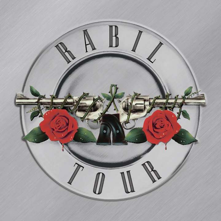 Rabil Tour parody of 'Greatest Hits' album cover from Guns N' Roses