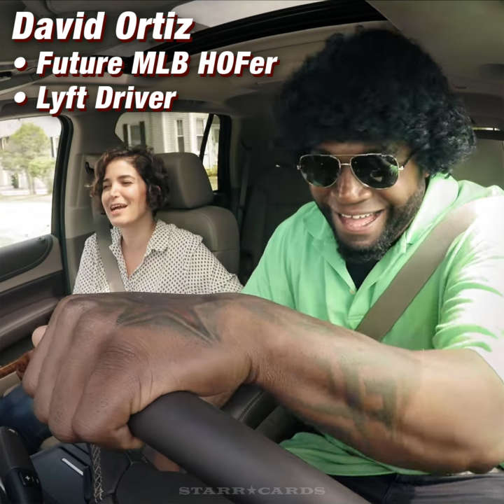 Red Sox legend David Ortiz works as a Lyft driver for a day